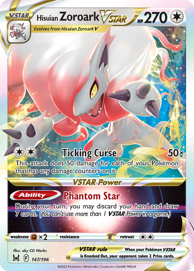 Hisuian Zoroark VSTAR Holo Rare VSTAR (147/196) Lost Origin