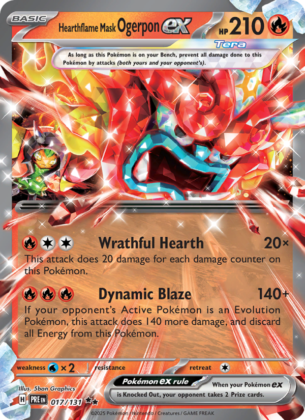 Hearthflame Mask Ogerpon ex Double rare (017/131) Prismatic Evolutions
