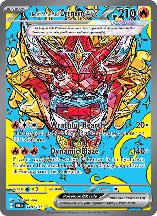Hearthflame Mask Ogerpon ex Special illustration rare (148/131) Prismatic Evolutions