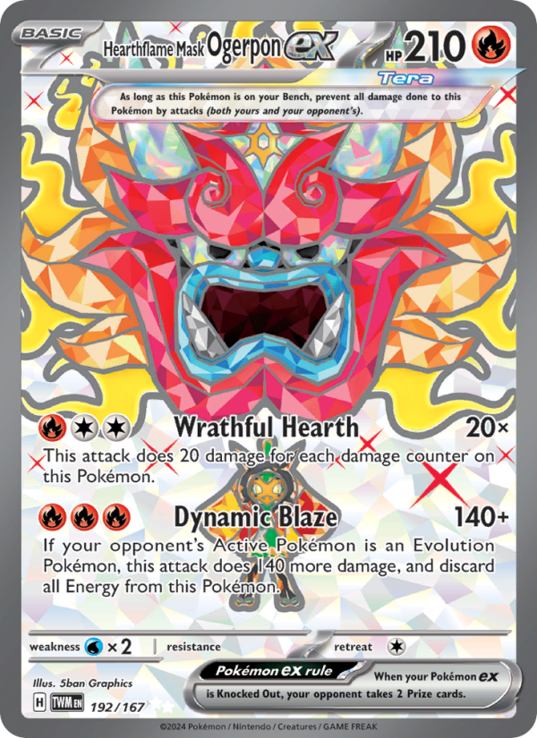 Hearthflame Mask Ogerpon ex Ultra Rare (192/167) Twilight Masquerade