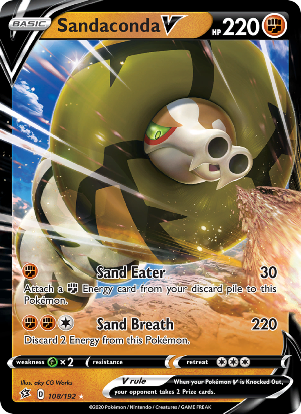 Sandaconda V Holo Rare V (108/192) swsh2