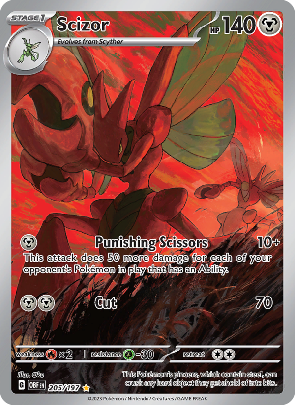 Scizor Illustration rare (205/197) Obsidian Flames