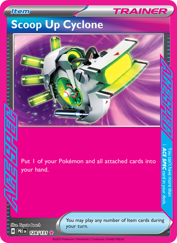 Scoop Up Cyclone ACE SPEC Rare (128/131) Prismatic Evolutions
