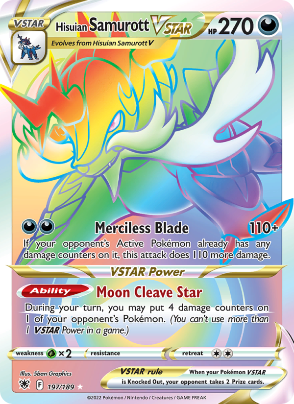 Hisuian Samurott VSTAR Secret Rare (197/189) swsh10