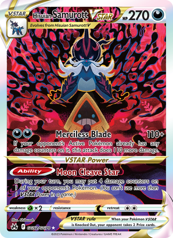 Hisuian Samurott VSTAR Ultra Rare (GG52/159) Crown Zenith