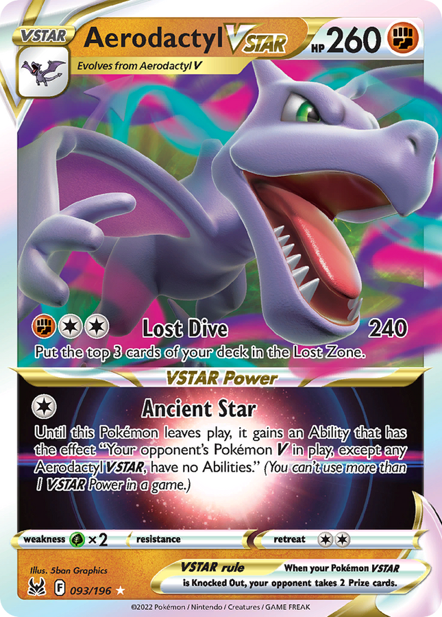 Aerodactyl VSTAR Rare Holo VSTAR (093/196) Lost Origin