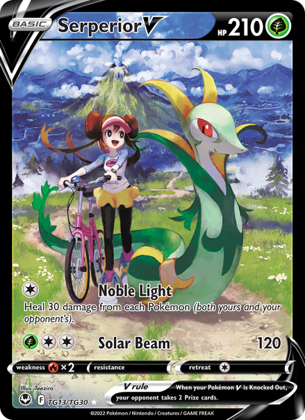 Serperior V Holo Rare V (TG13/195) Silver Tempest