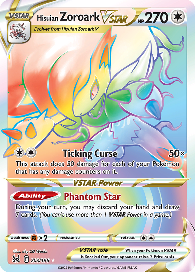 Hisuian Zoroark VSTAR Secret Rare (203/196) Lost Origin