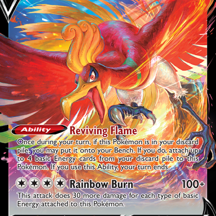 Ho-Oh V Holo Rare V (140/195) Silver Tempest