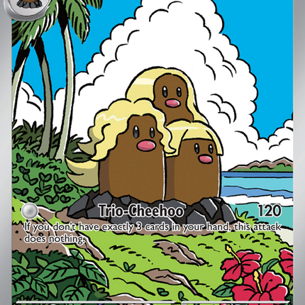 Alolan Dugtrio Illustration rare (208/191) Surging Sparks
