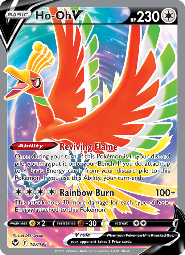 Ho-Oh V Ultra Rare (187/195) Silver Tempest