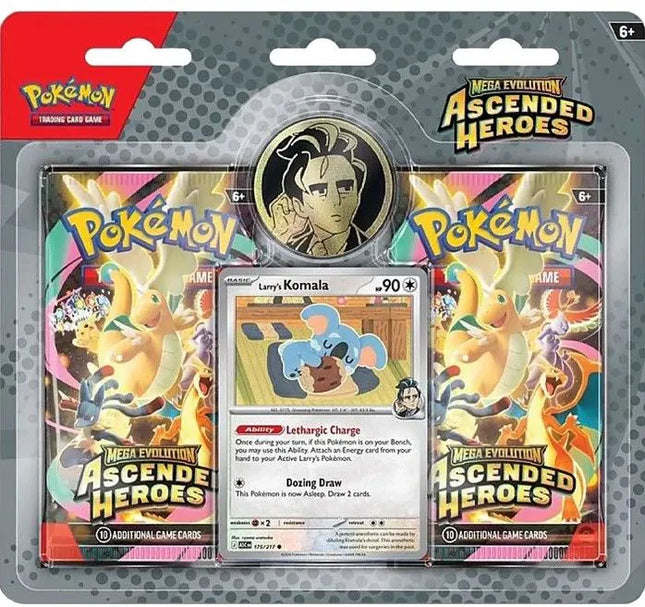 Pokemon Ascended Heroes 2-Pack Blister - Larry's Komala