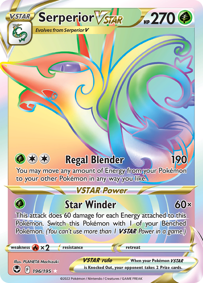 Serperior VSTAR Secret Rare (196/195) Silver Tempest