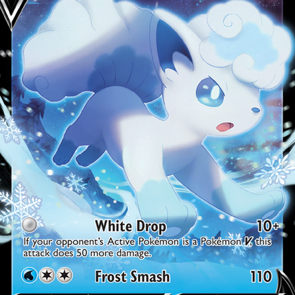 Alolan Vulpix V Holo Rare V (033/195) Silver Tempest