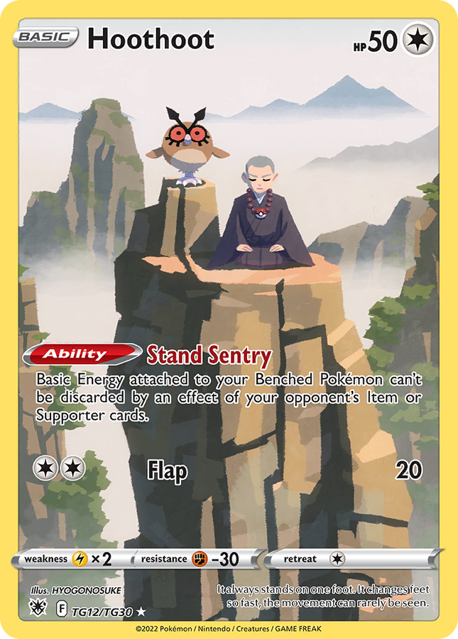 Hoothoot Trainer Gallery Rare Holo (TG12/TG30) Astral Radiance Trainer Gallery