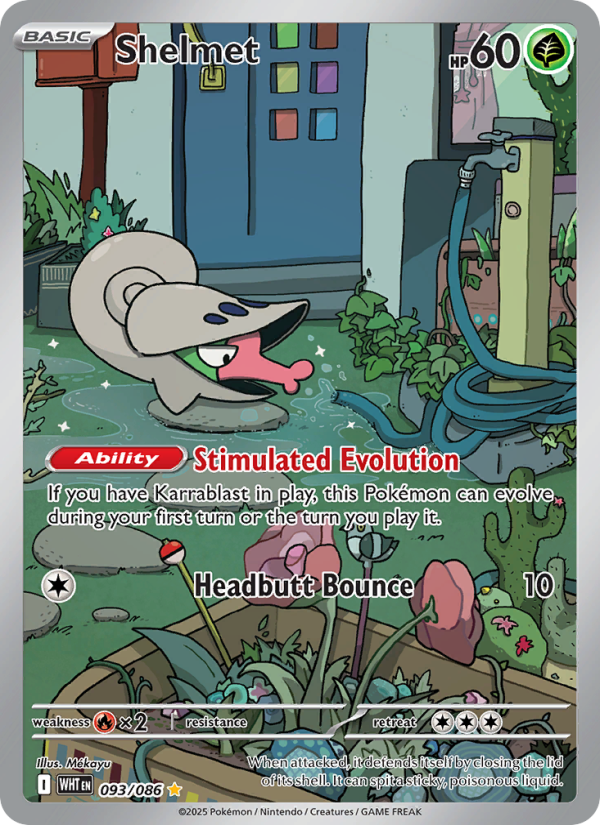 Shelmet Illustration rare (093/86) White Flare