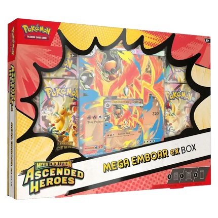 Pokemon Ascended Heroes Mega Emboar Ex Collection Box