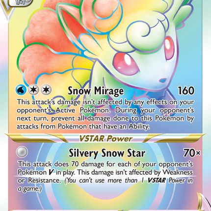Alolan Vulpix VSTAR Secret Rare (197/195) Silver Tempest