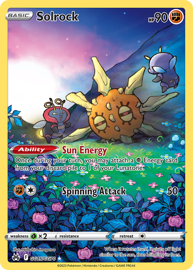 Solrock Trainer Gallery Rare Holo (GG15/GG70) Crown Zenith Galarian Gallery