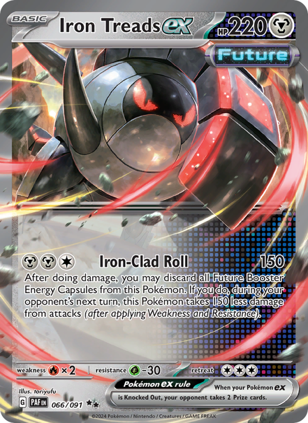 Iron Treads ex Double rare (066/91) Paldean Fates