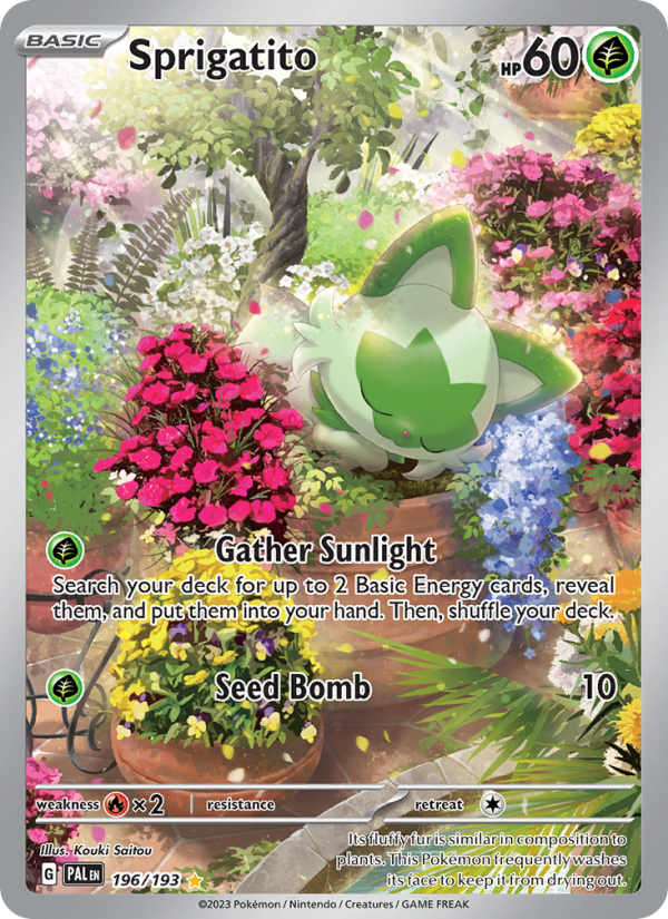 Sprigatito Illustration rare (196/193) Paldea Evolved