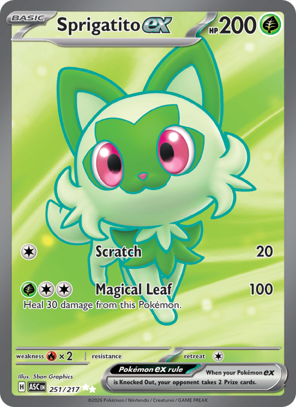 Sprigatito ex Ultra Rare (251/217) Ascended Heroes