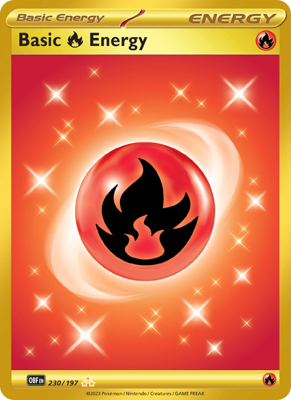Basic Fire Energy Hyper rare (230/197) Obsidian Flames