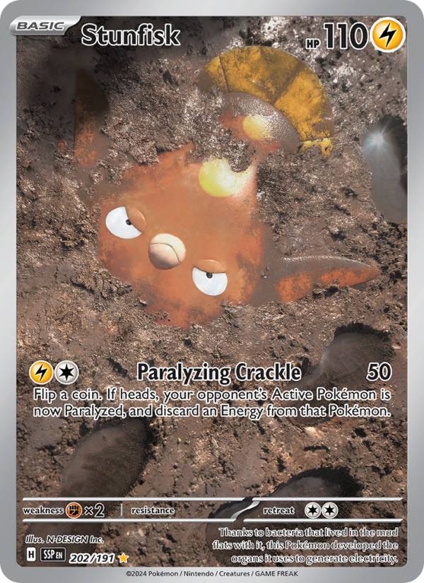 Stunfisk Illustration rare (202/191) Surging Sparks