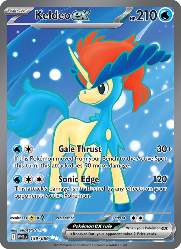 Keldeo ex Ultra Rare (159/86) White Flare