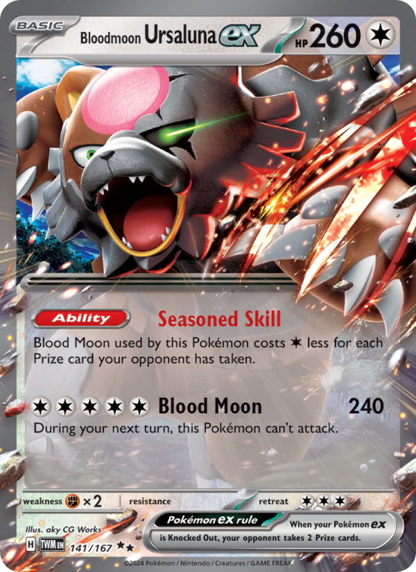Bloodmoon Ursaluna ex Double rare (141/167) Twilight Masquerade