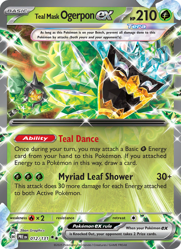 Teal Mask Ogerpon ex Double rare (012/131) Prismatic Evolutions