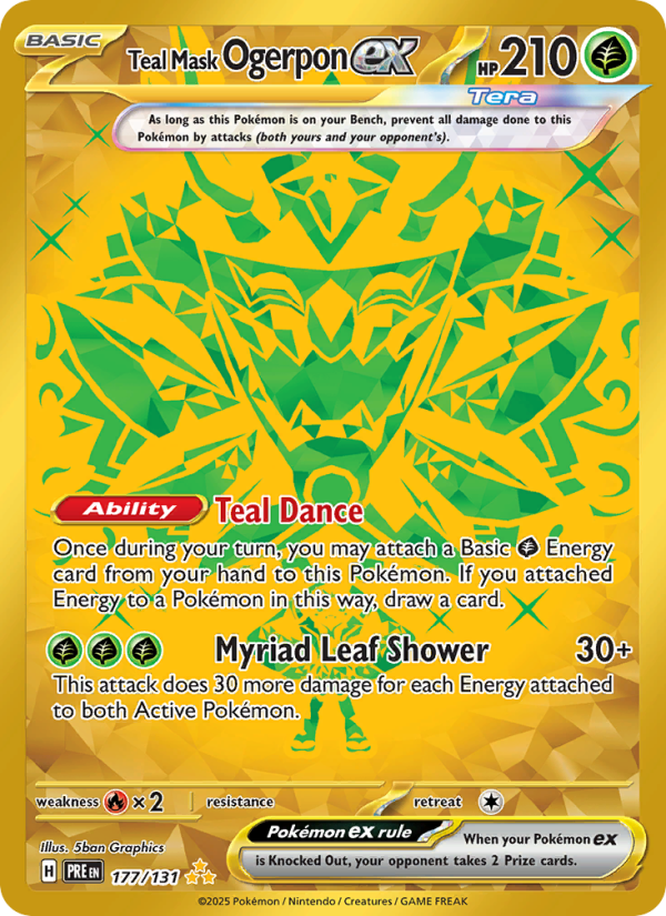 Teal Mask Ogerpon ex Hyper rare (177/131) Prismatic Evolutions