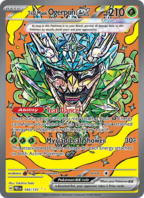 Teal Mask Ogerpon ex Special illustration rare (145/131) Prismatic Evolutions