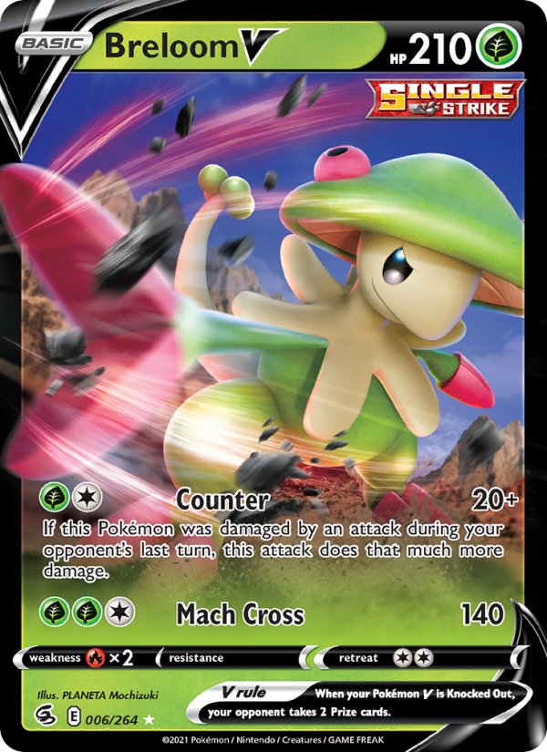 Breloom V Holo Rare V (6/264) swsh8
