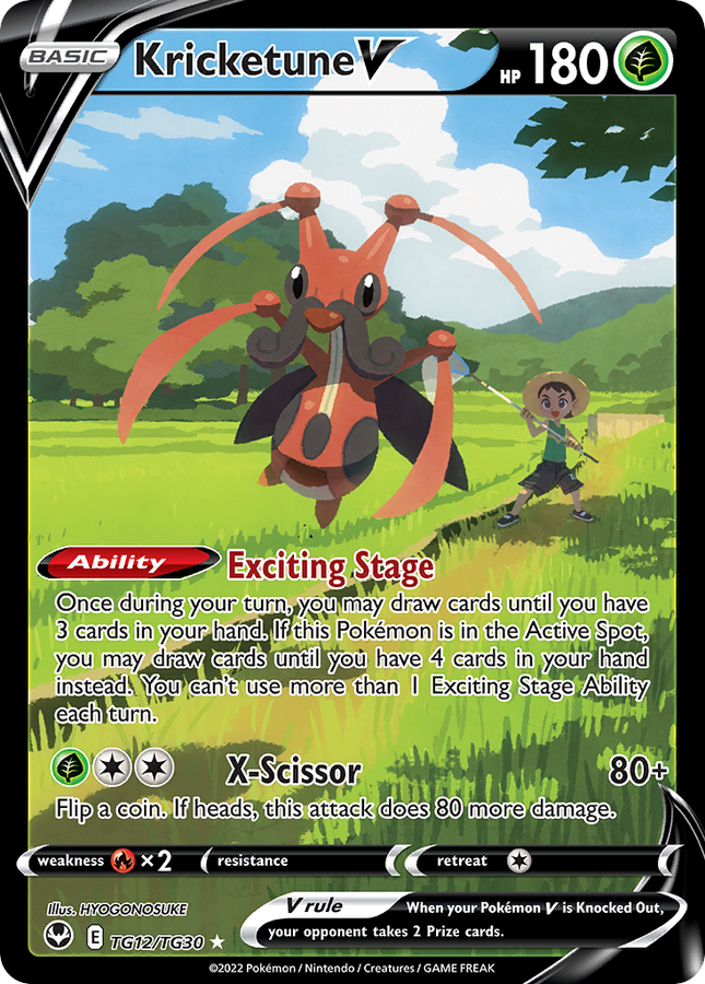 Kricketune V Rare Holo V (TG12/TG30) Silver Tempest Trainer Gallery