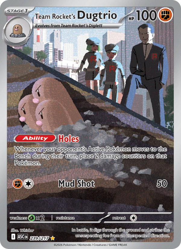 Team Rocket's Dugtrio Illustration rare (239/217) Ascended Heroes