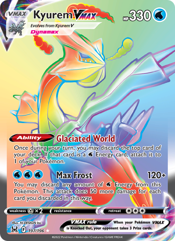 Kyurem VMAX Secret Rare (197/196) Lost Origin