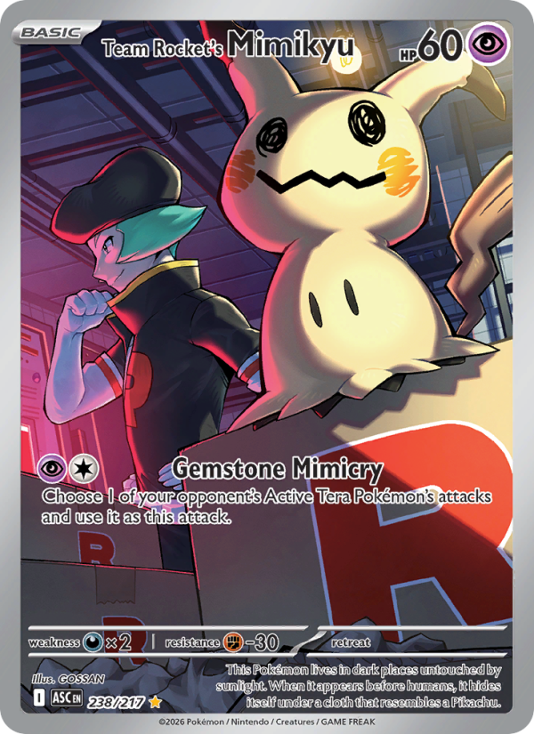 Team Rocket's Mimikyu Illustration rare (238/217) Ascended Heroes