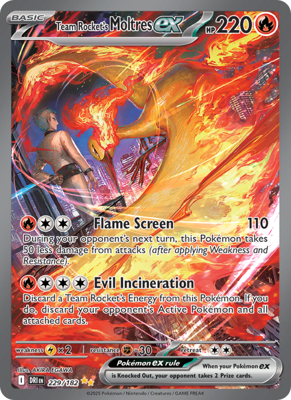 Team Rocket's Moltres ex Special illustration rare (229/182) Destined Rivals