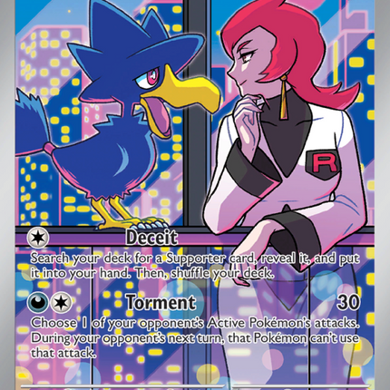 Team Rocket's Murkrow Illustration rare (200/182) Destined Rivals