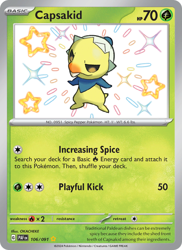 Capsakid Shiny rare (106/91) Paldean Fates