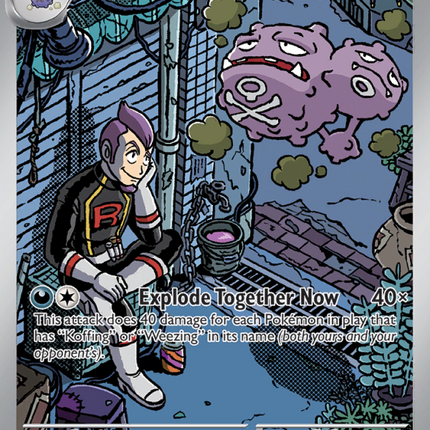 Team Rocket's Weezing Illustration rare (199/182) Destined Rivals