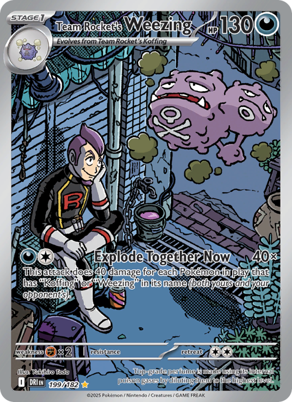 Team Rocket's Weezing Illustration rare (199/182) Destined Rivals