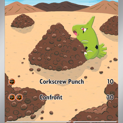 Larvitar Illustration rare (203/197) Obsidian Flames