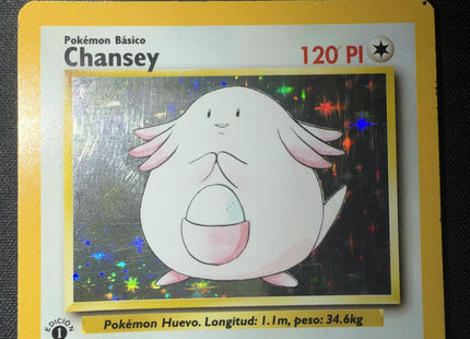 Chansey Rare (3/102) base set – 1st edition [ES]