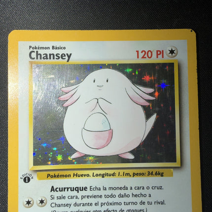 Chansey Rare (3/102) base set – 1st edition [ES]