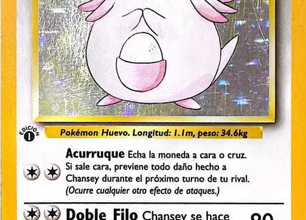 Chansey Rare (3/102) base set – 1st edition [ES]