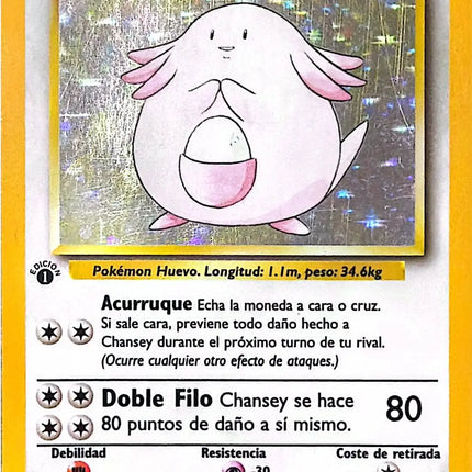 Chansey Rare (3/102) base set – 1st edition [ES]