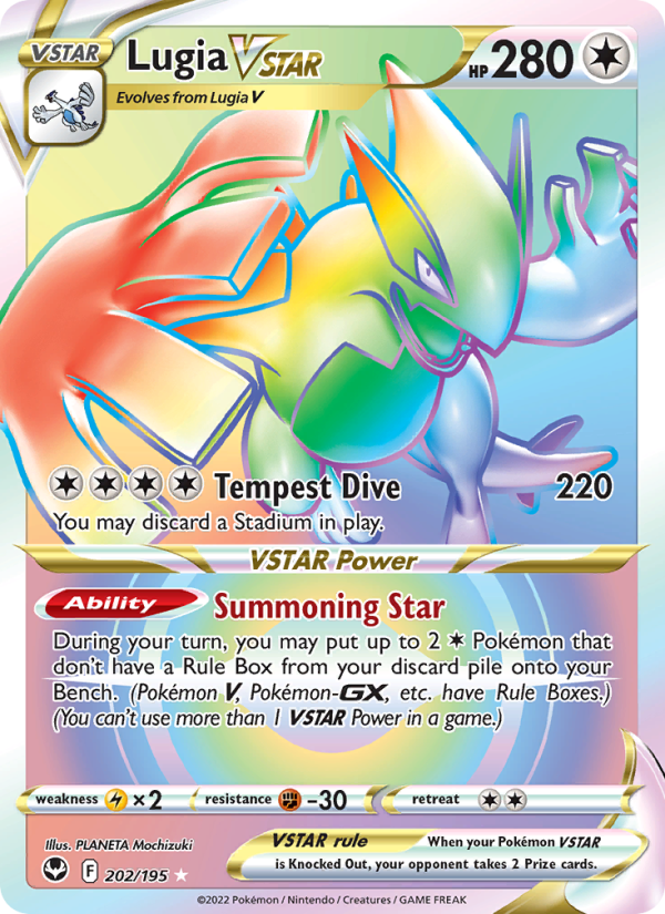 Lugia VSTAR Secret Rare (202/195) Silver Tempest