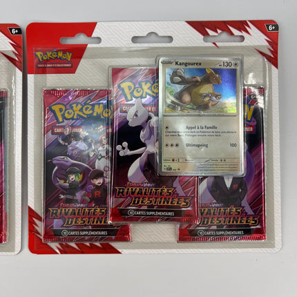Pokemon JCC Pack Blister 3 Boosters EV10 Rivalités Destinées Kangourex/Zéblitz (1 aléatoire) [FR]